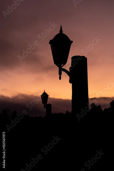 Fototapeta lantern silhouette