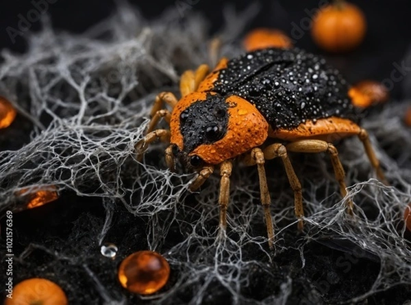 Fototapeta A spooky garden path leading to a haunted house for thrills