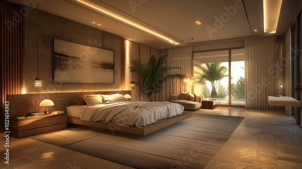 Fototapeta Modern Luxurious Bedroom Interior Design