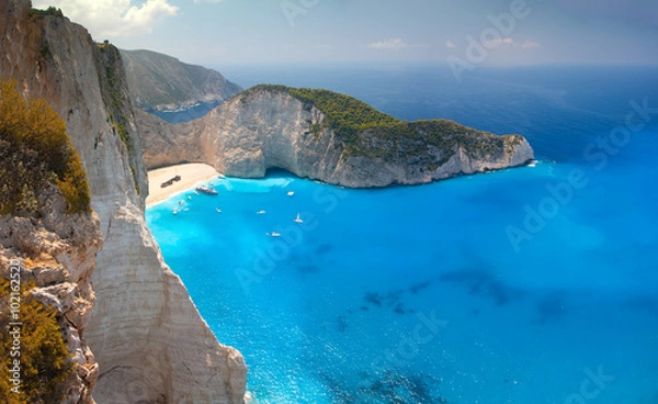 Obraz Wrak statku w zatoce Zakynthos, Grecja