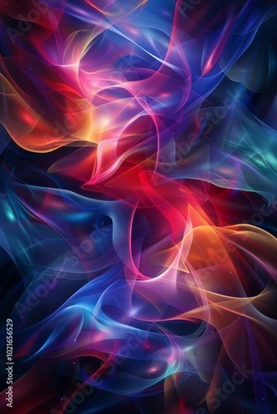 Fototapeta Abstract Colorful Flowing Lines