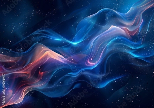 Fototapeta Abstract Flowing Cosmic Nebula