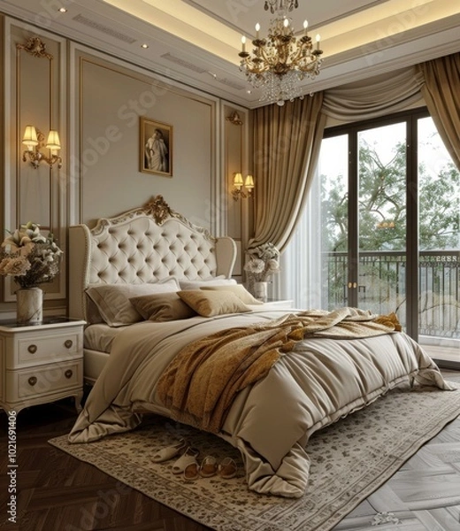 Fototapeta Luxury Bedroom Interior Design