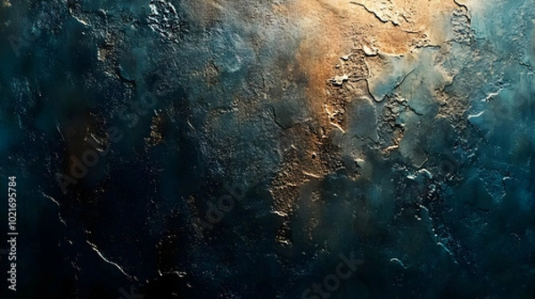 Obraz Dark Blue and Gold Textured Abstract Background
