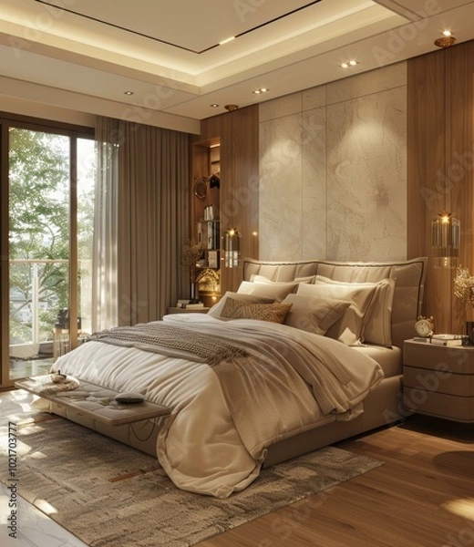 Fototapeta Modern Bedroom Interior Design