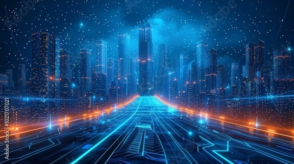 Fototapeta The road to the future