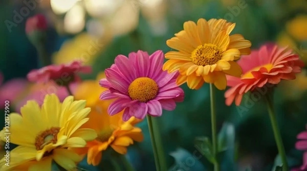 Fototapeta Vibrant Flowers Blooming in Time-Lapse Generative AI