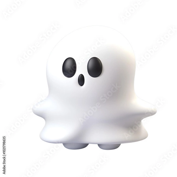 Obraz Adorable 3D Ghost with Big Eyes
