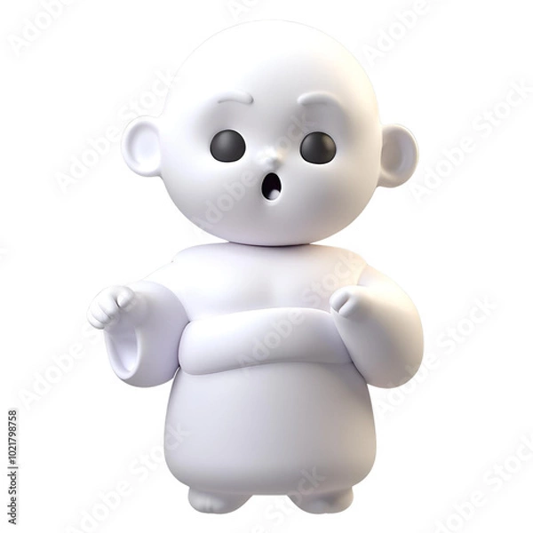 Obraz Adorable Ghost Baby 3D Render 