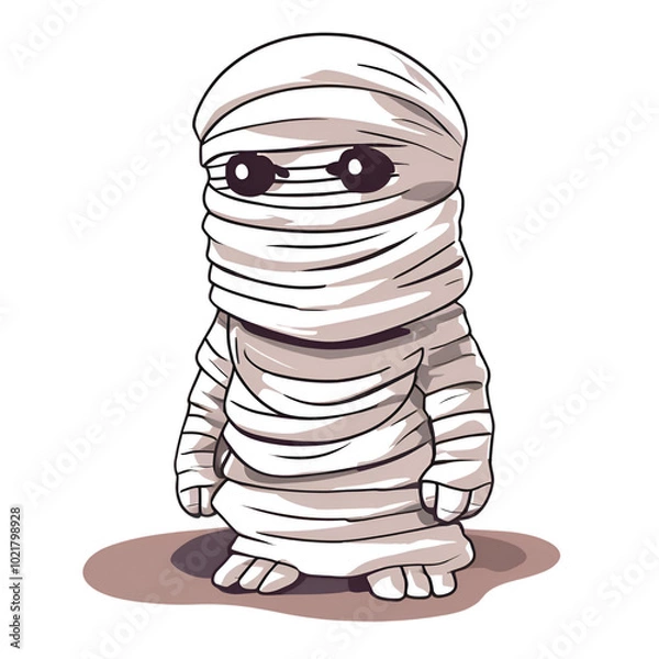 Obraz Cute Mummy Cartoon Character 