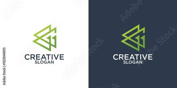 Fototapeta collection of initial g abstract logo design vector templates