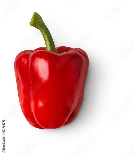 Fototapeta red bell pepper with shadow isolated on transparent background