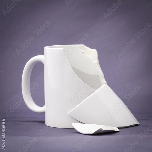 Obraz Broken ceramic cup