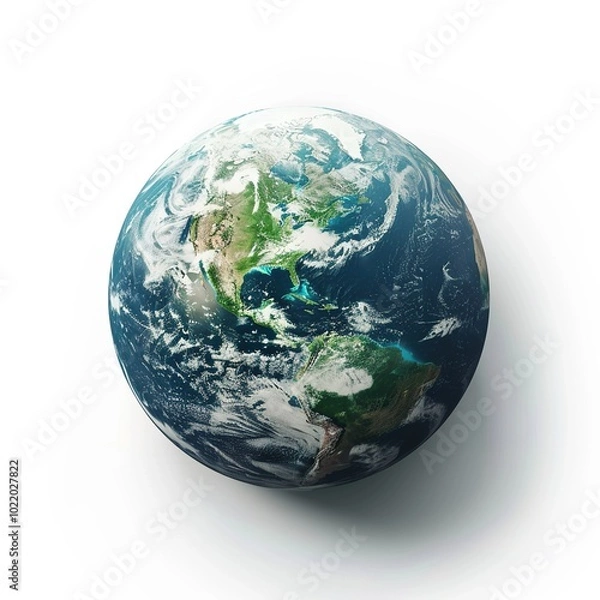 Obraz earth globe on white