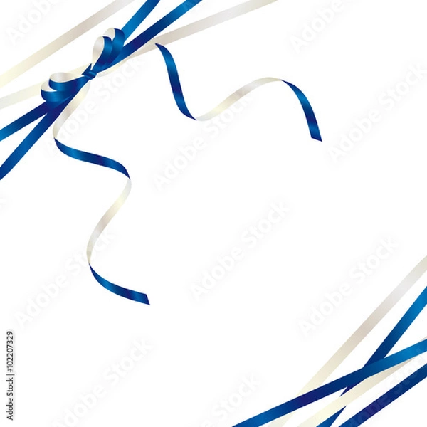 Obraz blue ribbon background