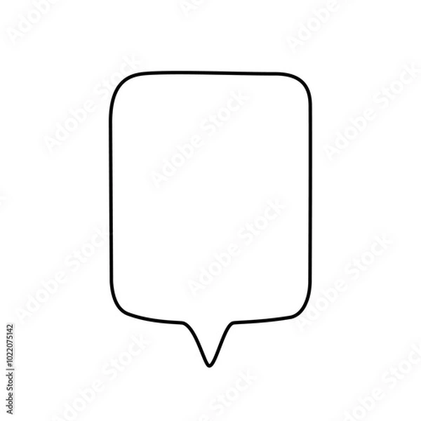 Fototapeta hand drawn speech bubble line