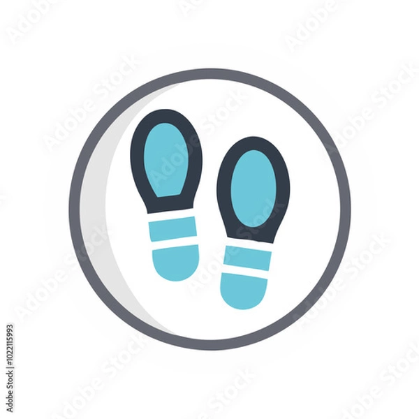 Fototapeta Footsteps icon
