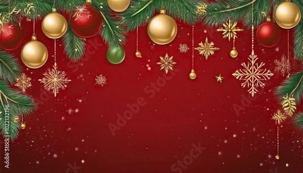 Obraz red christmas background
