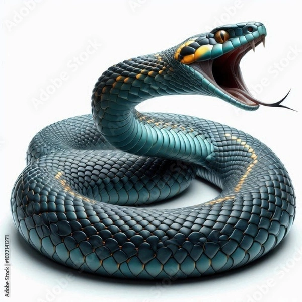 Fototapeta snake on white background