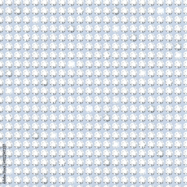 Obraz Shiny rhinestone surface pattern design. Polka dot with gems, sparkling diamonds vector illustration. Glittering crystals seamless background. Jewel imitation wallpaper