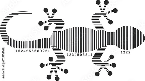 Obraz lizard barcode