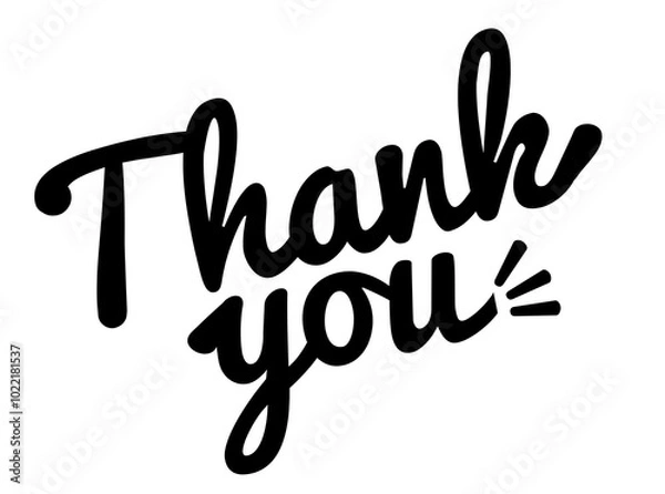 Obraz ブラック Thankyou