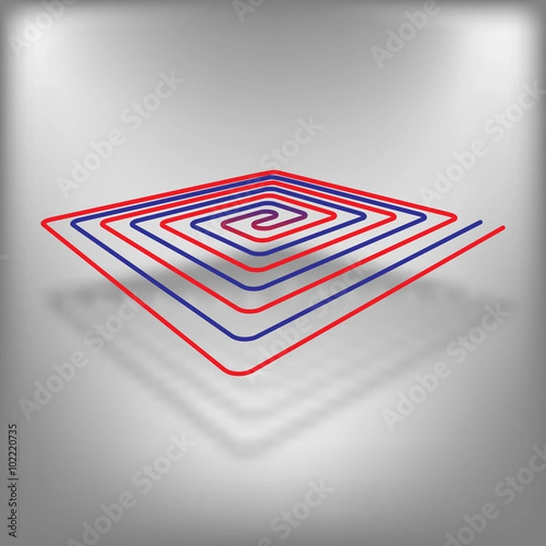 Fototapeta Floor heating vector eps10 icon