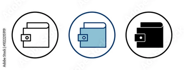 Obraz Wallet Icon vector isolated on white background. money wallet icon