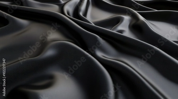 Fototapeta Elegant Black Fabric Texture for Various Uses