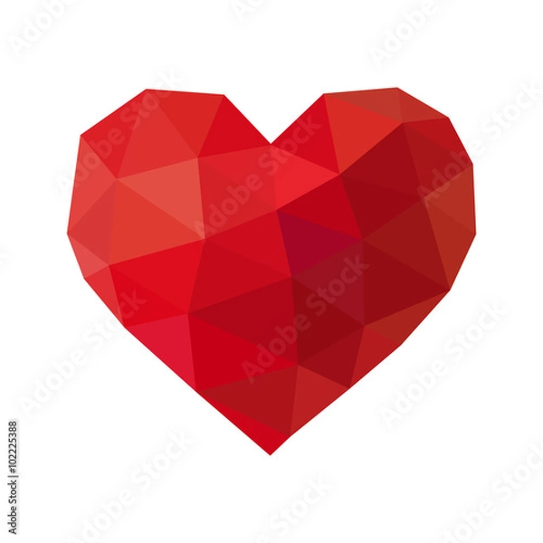 Fototapeta wektor geometryczne serce