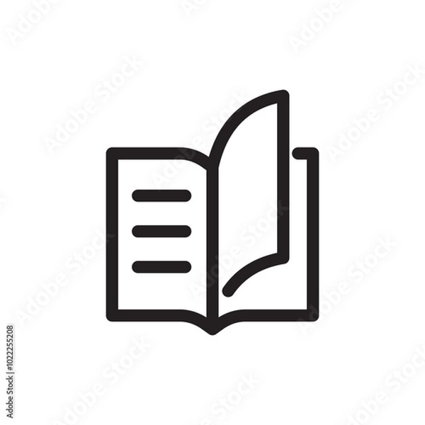Obraz  flip previous page book icon