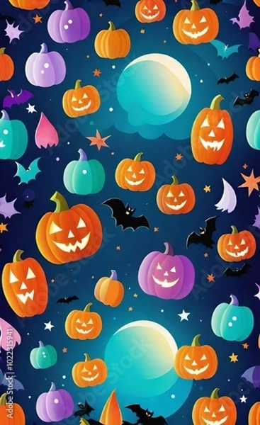 Obraz colorful halloween background