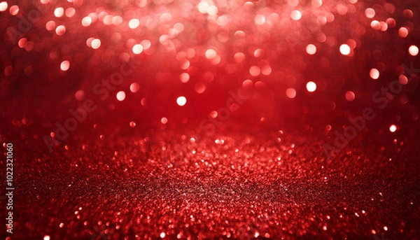 Obraz Red glitter vintage lights background.
