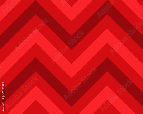 Fototapeta Striped, zigzagging seamless pattern. Zig-zag line texture. Stripy geometric background. Red colored. Winter theme. Vector