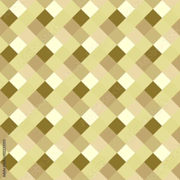 Fototapeta Seamless geometric pattern. Diagonal square, braiding, woven line background. Strapwork texture in warm, soft, light, green, olive colors. Rhomb, staggered figure texture. Vector