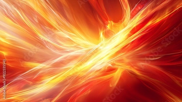 Fototapeta Vibrant abstract background featuring bold fiery streaks of red orange and yellow with an explosive high energy and dynamic visual impact isolated on a composition