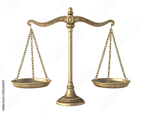 Fototapeta Symbol of Justice on transparent background 