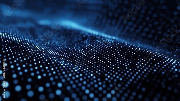 Fototapeta Abstract Blue Digital Dots Background