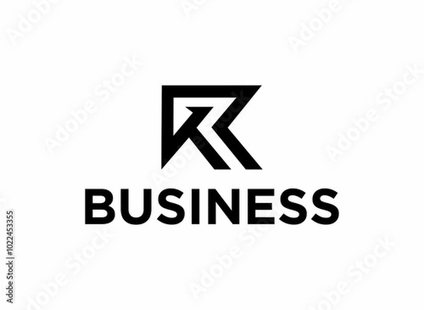 Fototapeta Abstract K and R  modern logo design 