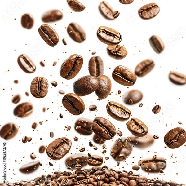 Obraz falling coffee beans png