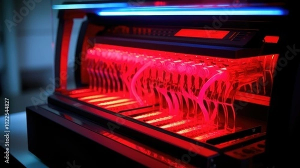 Fototapeta machine dna red