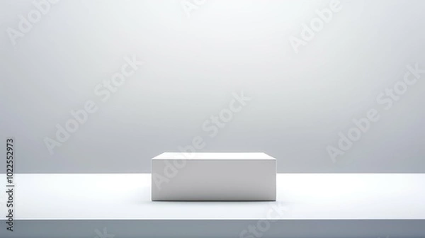 Fototapeta lid empty white box