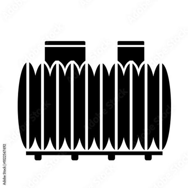 Fototapeta Vector illustration, logo, septic tank icon. Isolated on a white background.