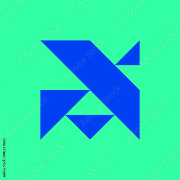 Fototapeta Abstract logo. Icon design. Template elements. Geometric abstract logos