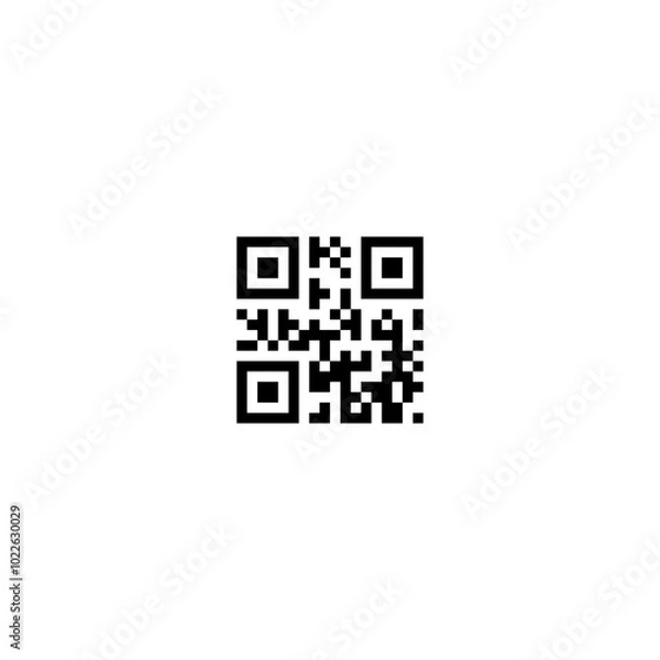 Obraz QR code icon isolated on white background