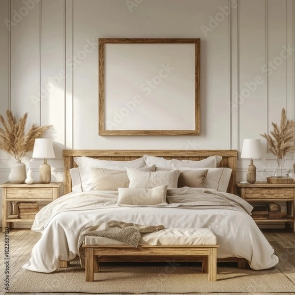 Fototapeta Modern Bedroom Interior.