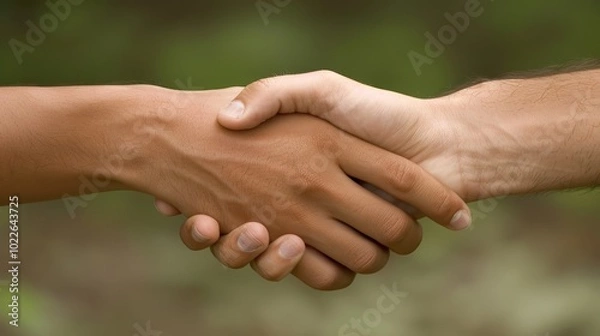 Fototapeta Successful business meeting with contracts signed, paving the way for future collaboration.