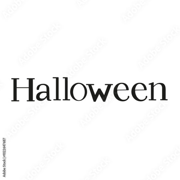 Fototapeta Vector lettering for Halloween. text in flat style. grunge font template for holiday design