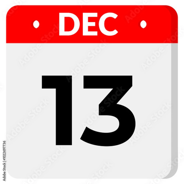 Obraz 13 December Date Icon