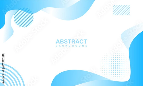Fototapeta Blue abstract background with gradient colors. Fluid shape composition. Simple background